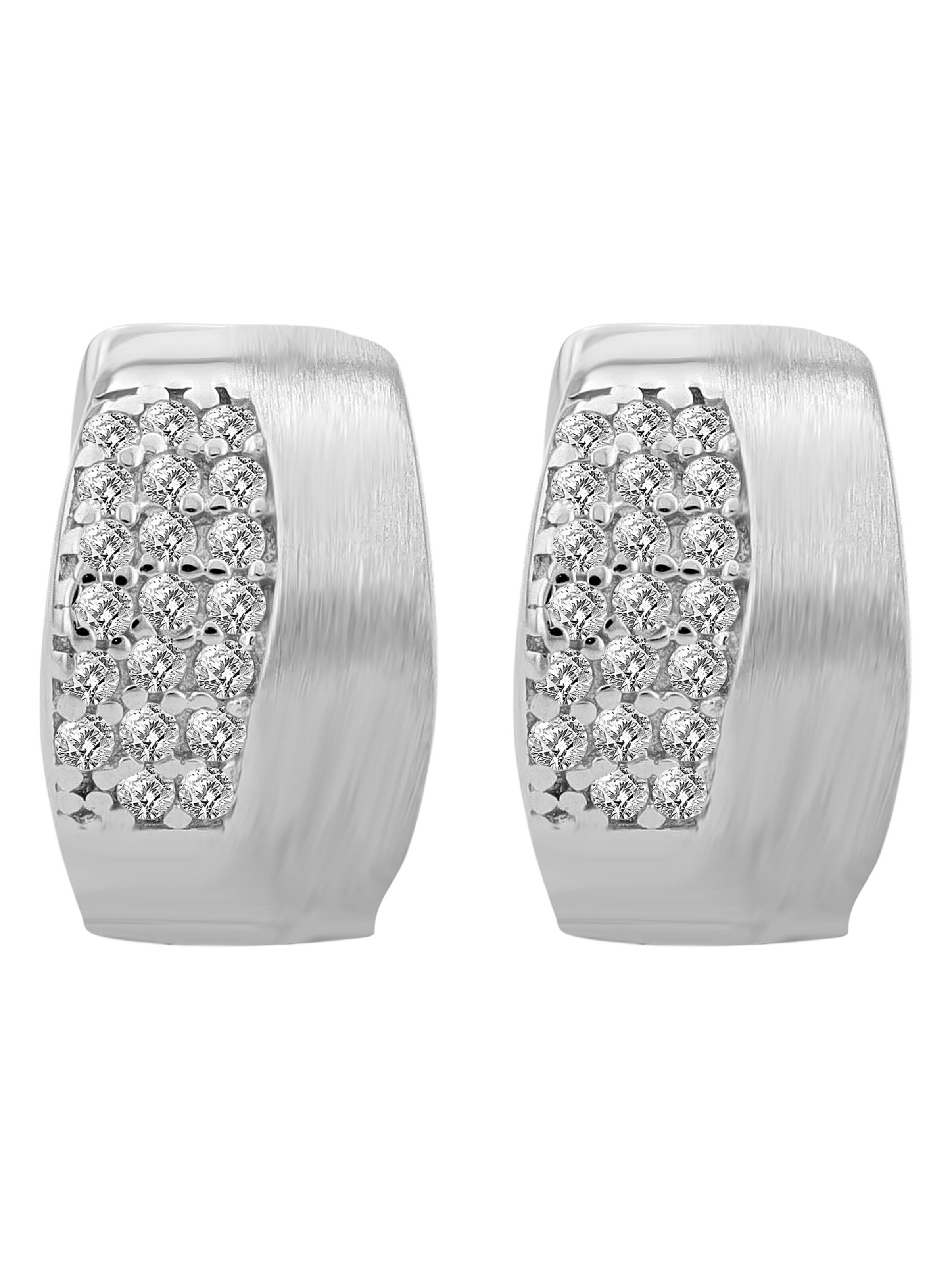Akzent Earrings '"Papoila" aus 925 Sterlingsilber, rhodiniert, langlebig' in Silver