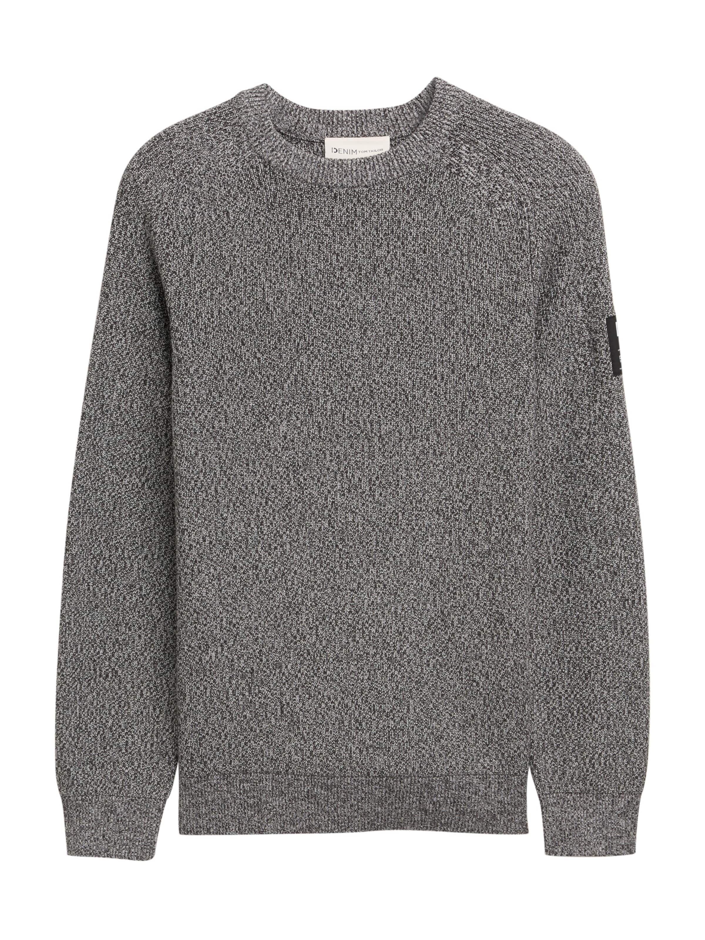 TOM TAILOR DENIM Sweater in Black: front