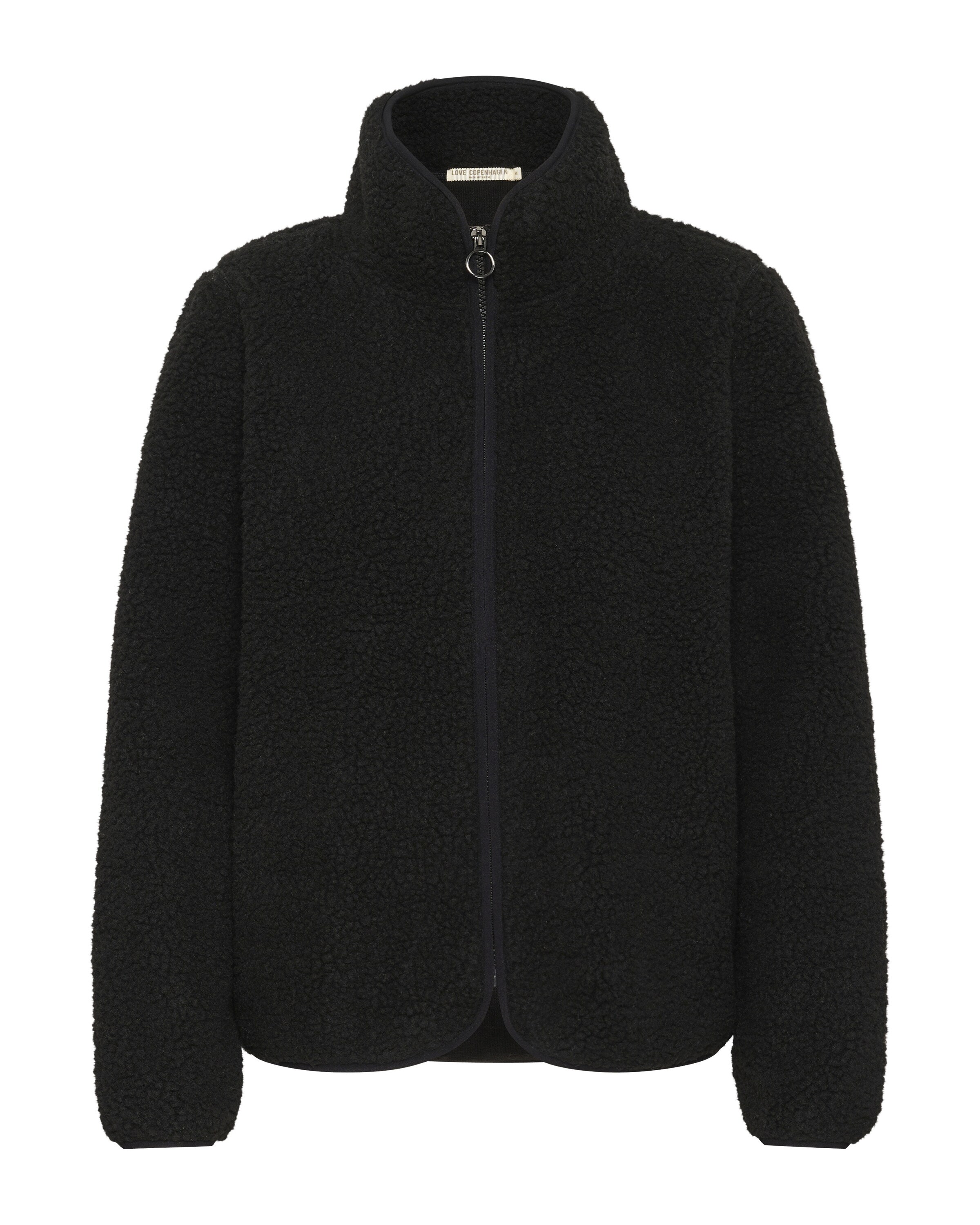 Love Copenhagen Fleece jas 'Vigga' in Zwart: voorkant