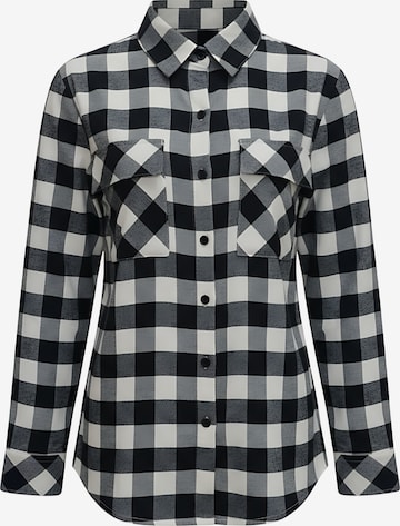 Radwa Bluse 'Radwa Women’s Plaid Flannel' i grå: forside