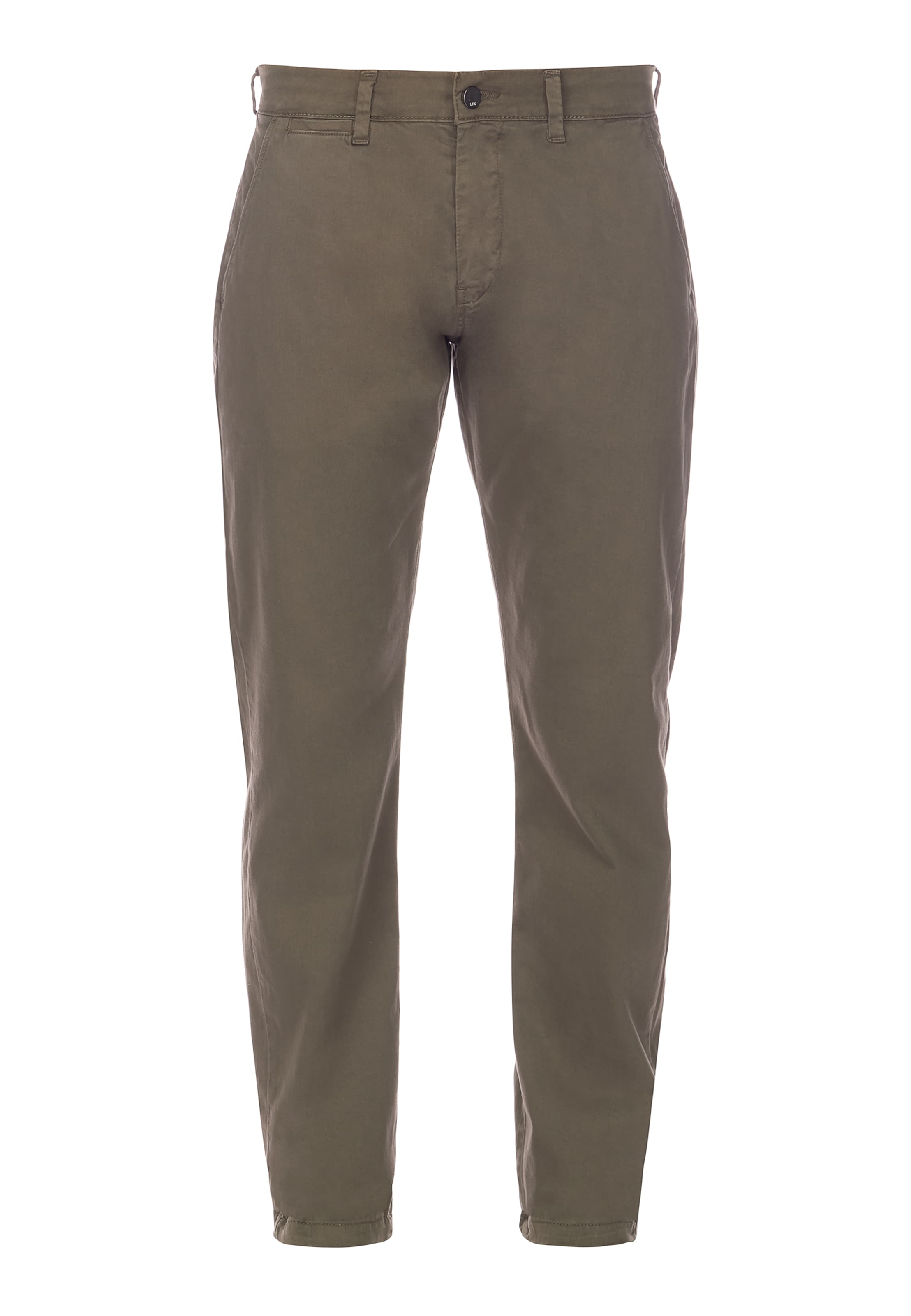 Coupe slim Pantalon 'Cesar' Le Temps Des Cerises en marron : devant