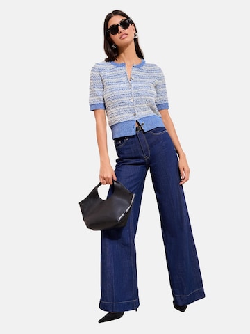 Friends Like These Gebreid vest in Blauw: voorkant