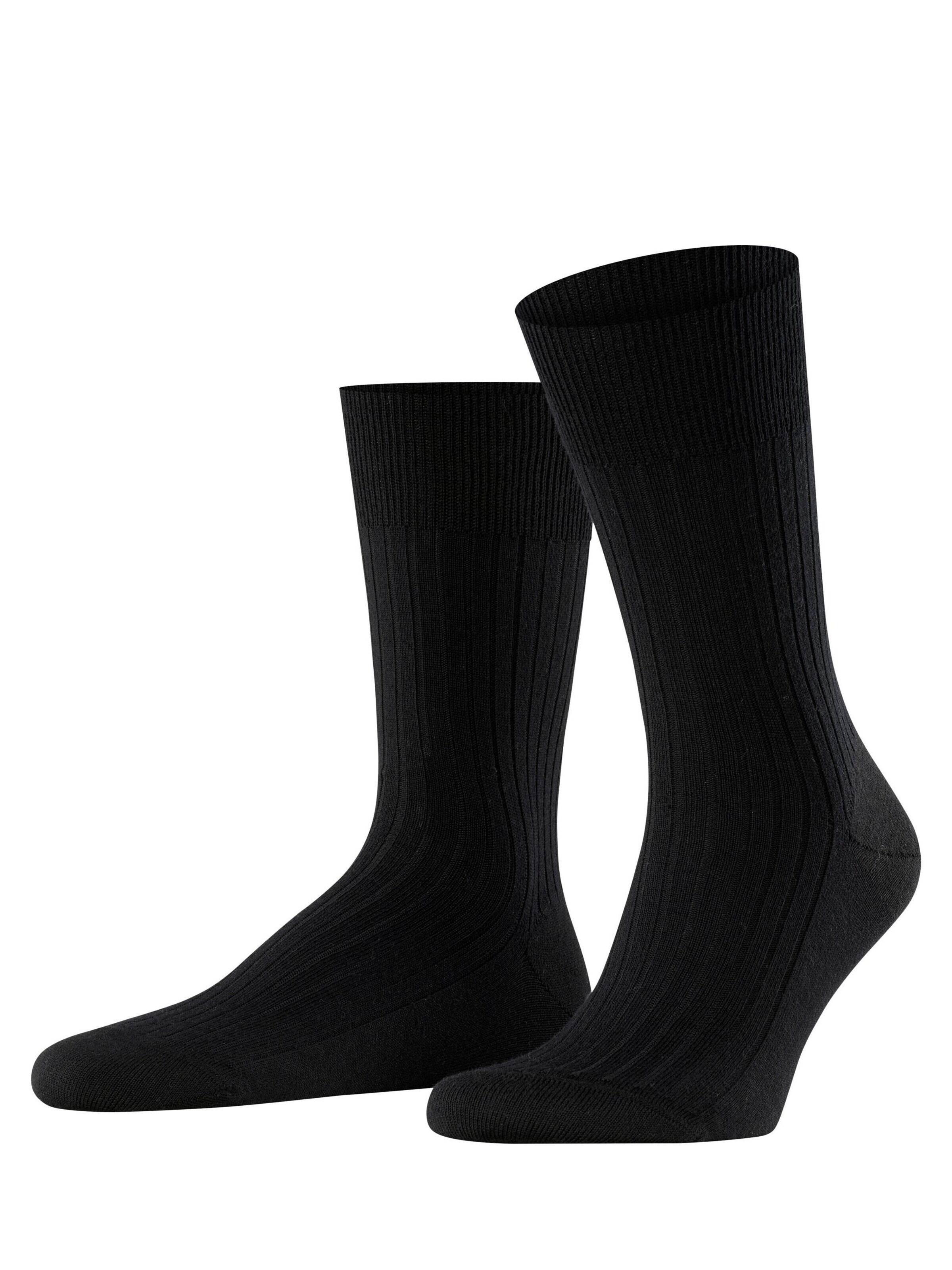 FALKE Socken 'Bristol Pure'‌‌‌‌‌‌ in Schwarz: Vorderseite