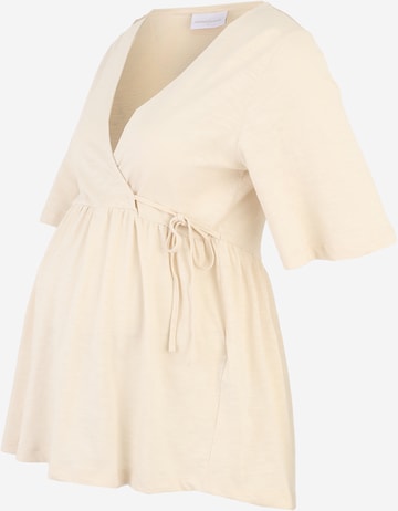 Tricou 'MLKALYNA TESS' de la MAMALICIOUS pe bej: față