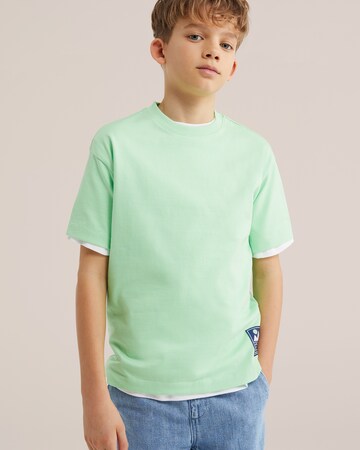 WE Fashion Футболка в Зеленый: спереди
