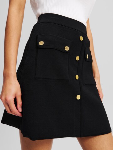 Karl Lagerfeld - Falda en negro: frente
