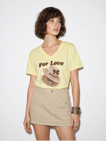 Bianco Lucci - Camisa 'T-Shirts' em amarelo