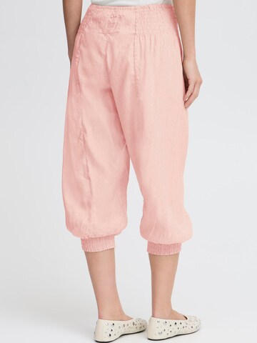 PULZ Jeans Tapered Pants ' PZJILL LINEN ' in Pink