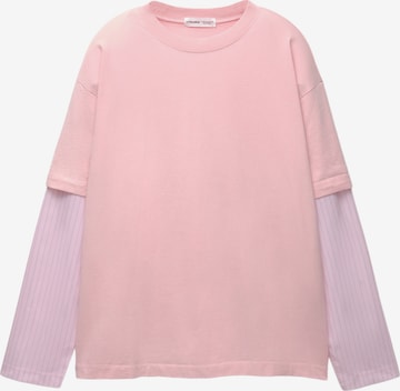 Pull&Bear Oversized paita värissä vaaleanpunainen: etupuoli