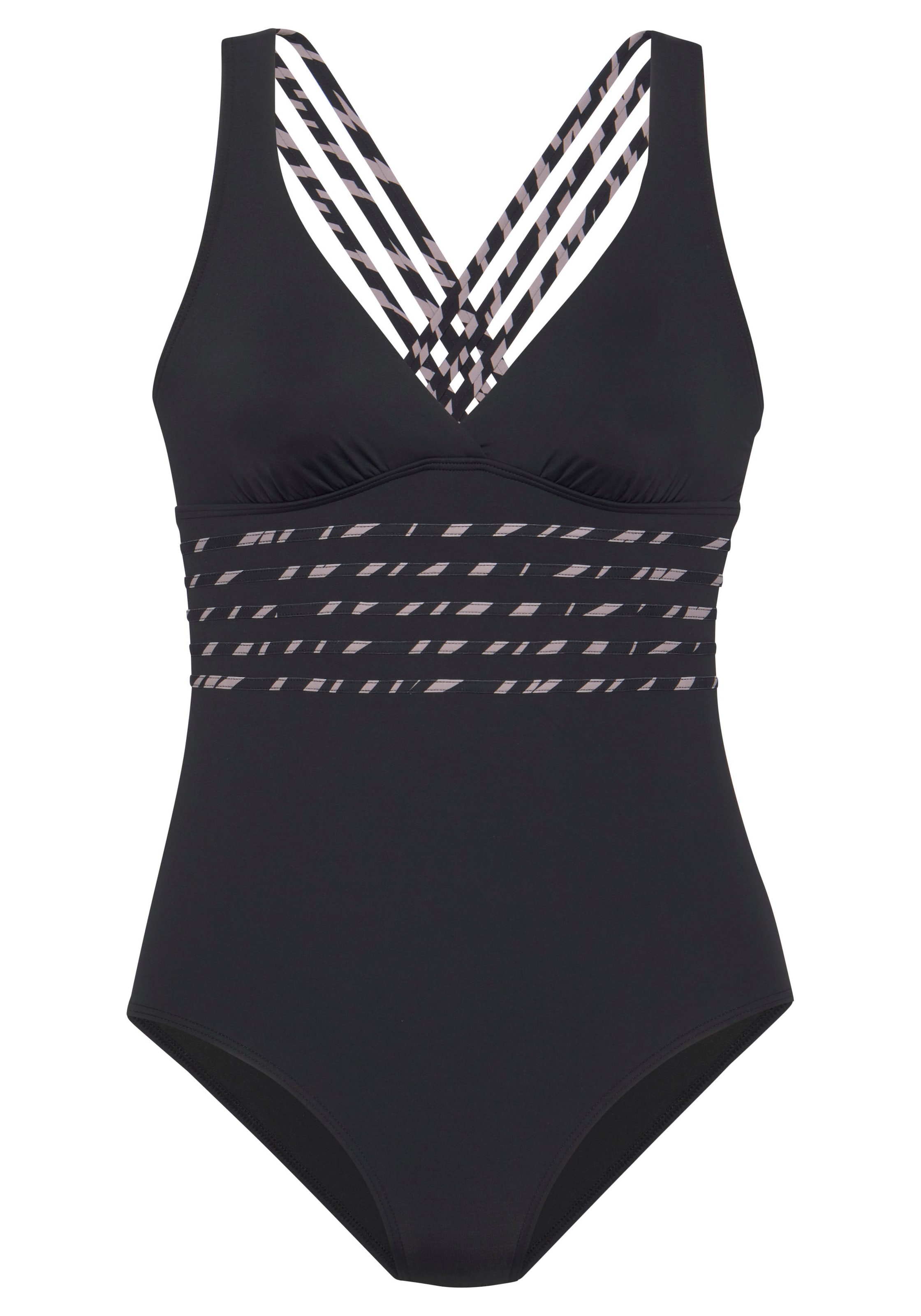 LASCANA Korzet Jednodielne plavky - Čierna: predná strana