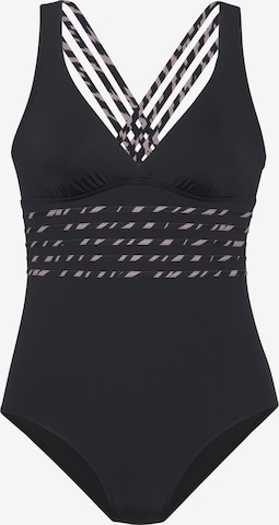 Bustier Maillot de bain LASCANA en noir : devant