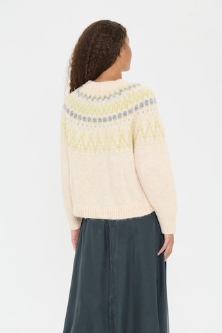 SAINT TROPEZ Strickjacke 'Megna' in Beige