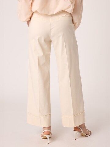 Wide Leg Pantalon à plis '3UI005' Quiosque en beige