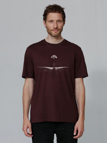 Watapparel Shirt 'Lost in space' in Rood: voorkant