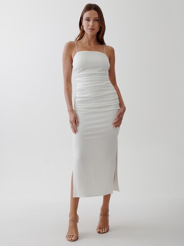 Tussah Dress 'NELLIE' in White: front