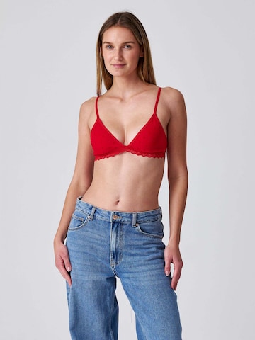 SNOCKS Triangel BH in Rot: Vorderseite