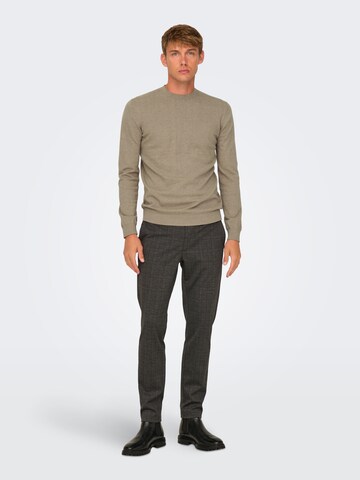 Only & Sons Sweater 'ONSLoui' in Beige