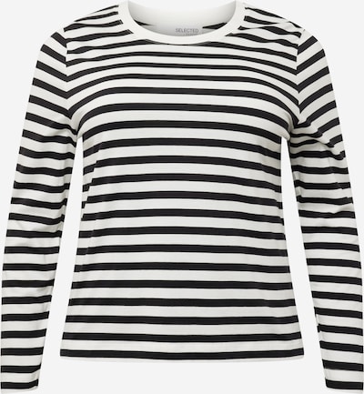 Selected Femme Curve Shirt 'ANDARD' in schwarz / weiß, Produktansicht