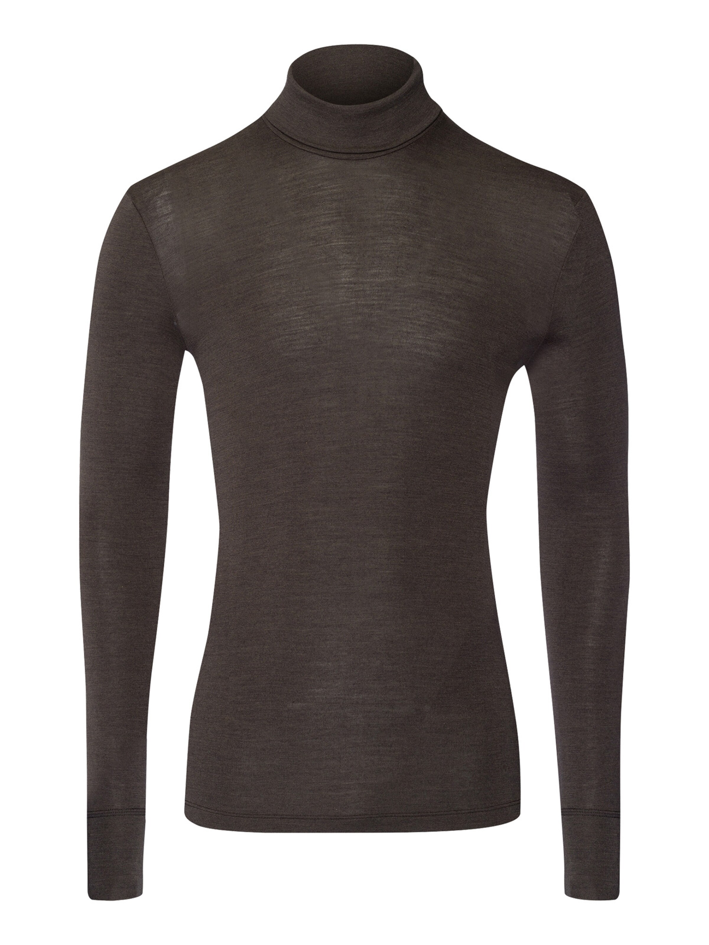 Hanro Undershirt ' Woolen Silk ' in Brown: front