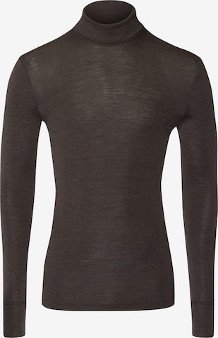 Maillot de corps ' Woolen Silk ' Hanro en marron : devant