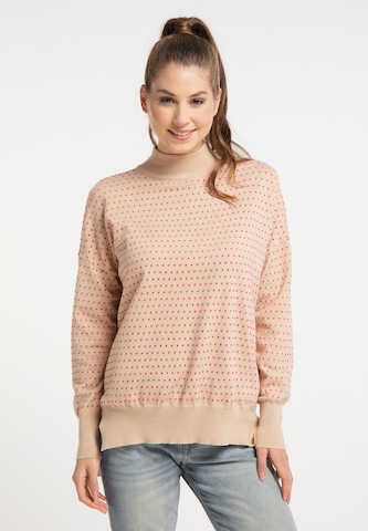 Pullover extra large di MYMO in beige: frontale
