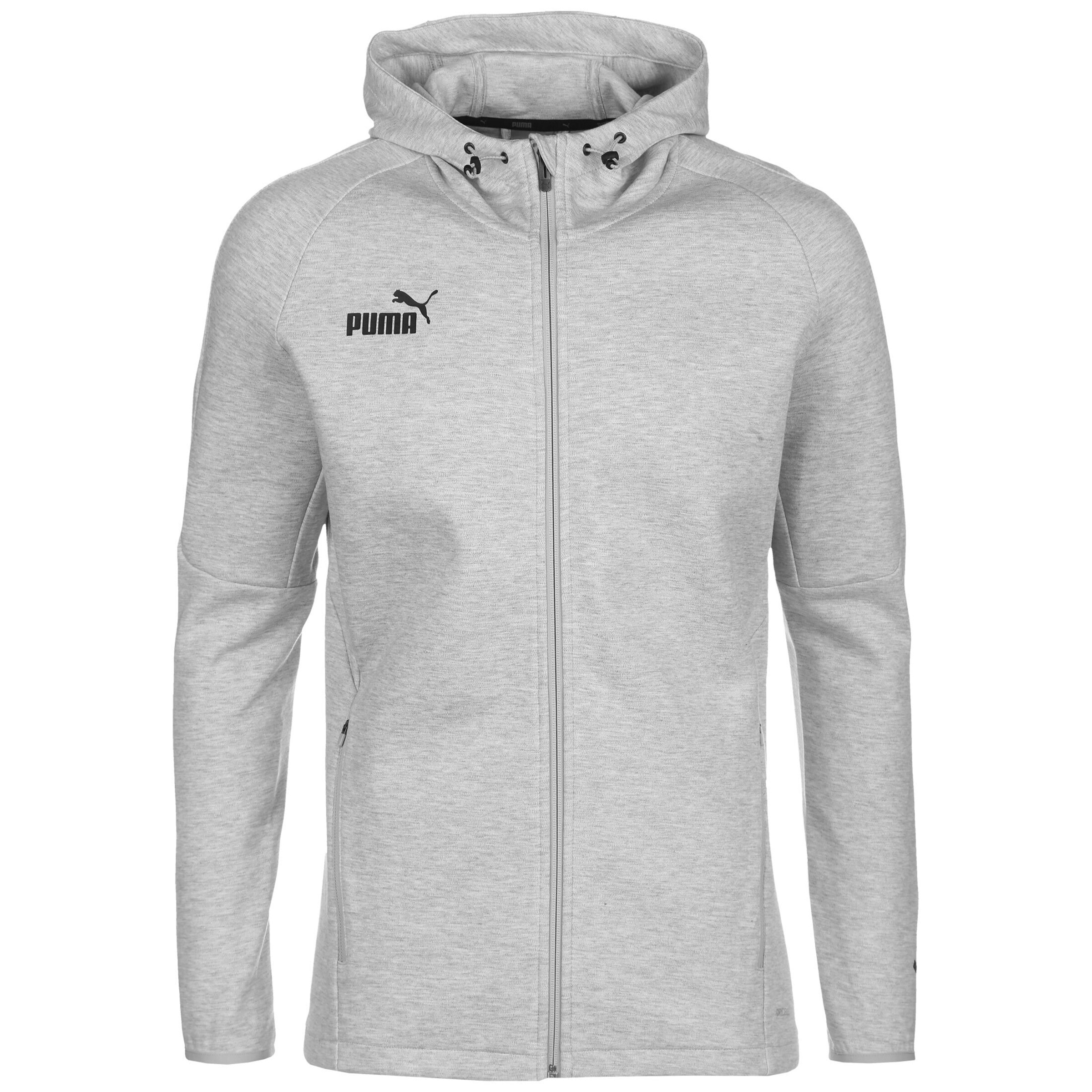 PUMA Sportsweatjacke in Grau: Vorderseite