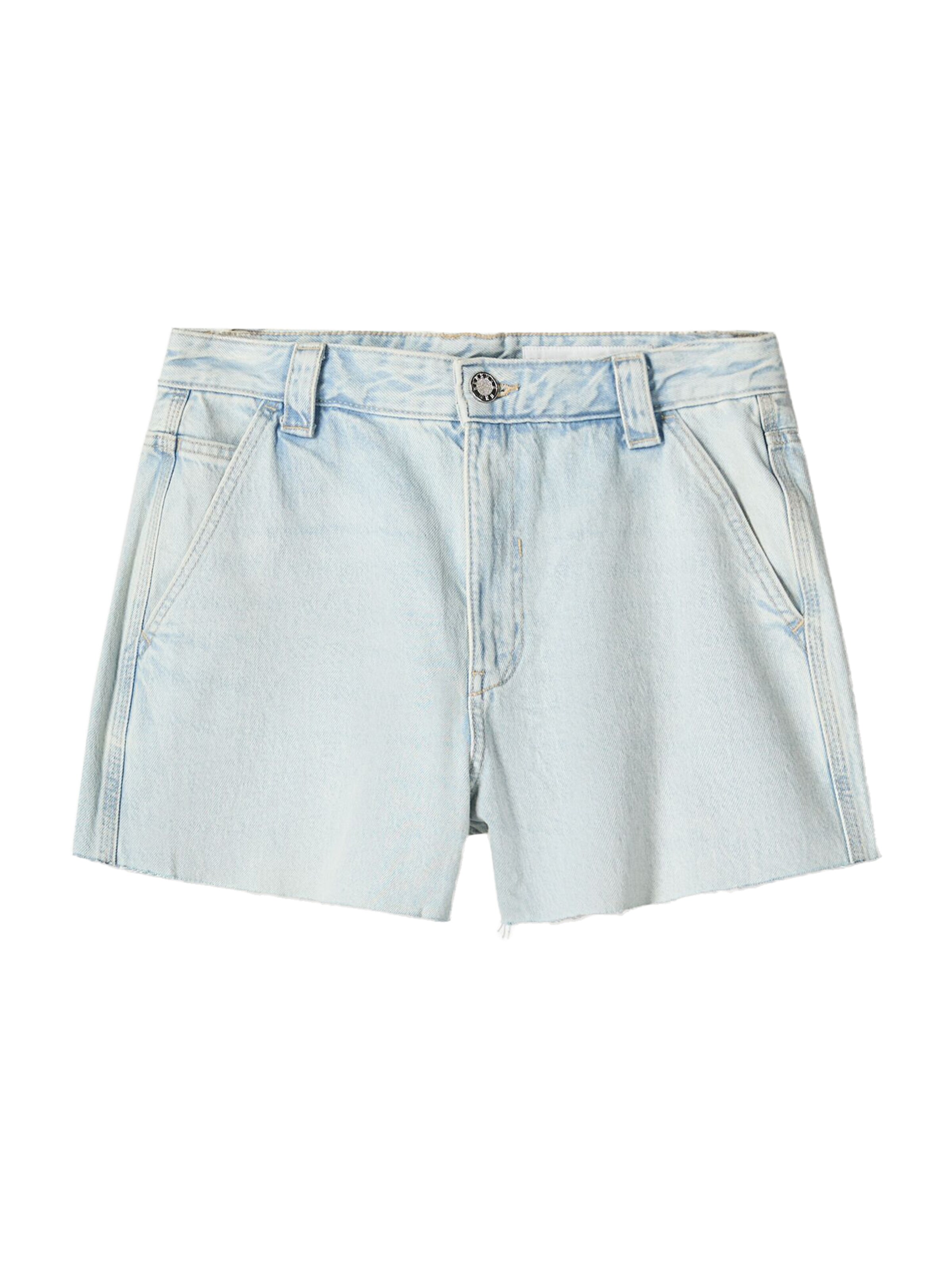 Largi Jeans de la Bershka pe albastru: față