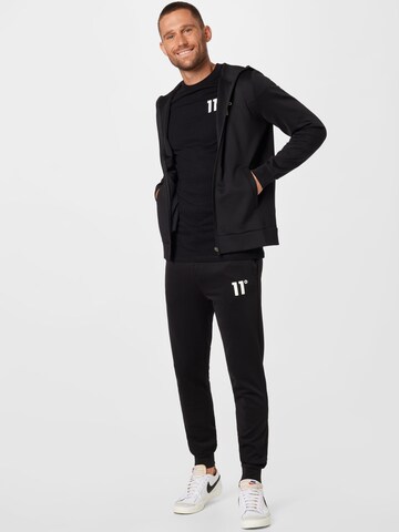 11 Degrees - Sudadera con cremallera en negro
