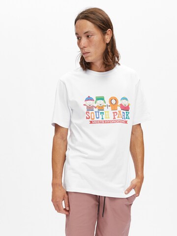 hydroponic - Camiseta 'Hydroponic x South Park Regular-Fit Crew Graphic T-Shirt' en blanco
