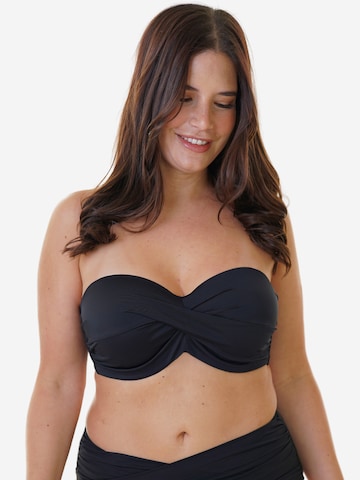 SugarShape Bandeau Bikinitop in Schwarz: Vorderseite