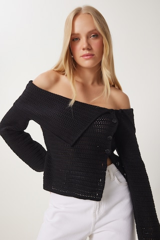 Happiness İstanbul Strickjacke in Schwarz