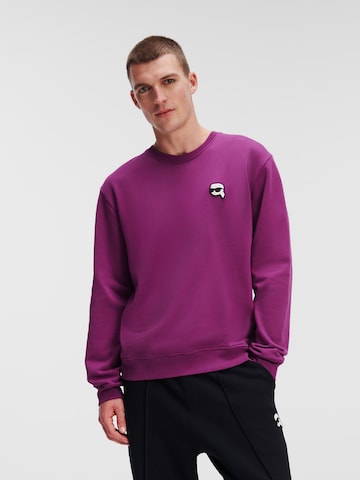 Karl Lagerfeld Sweatshirt 'Ikonik' in Lila: predná strana