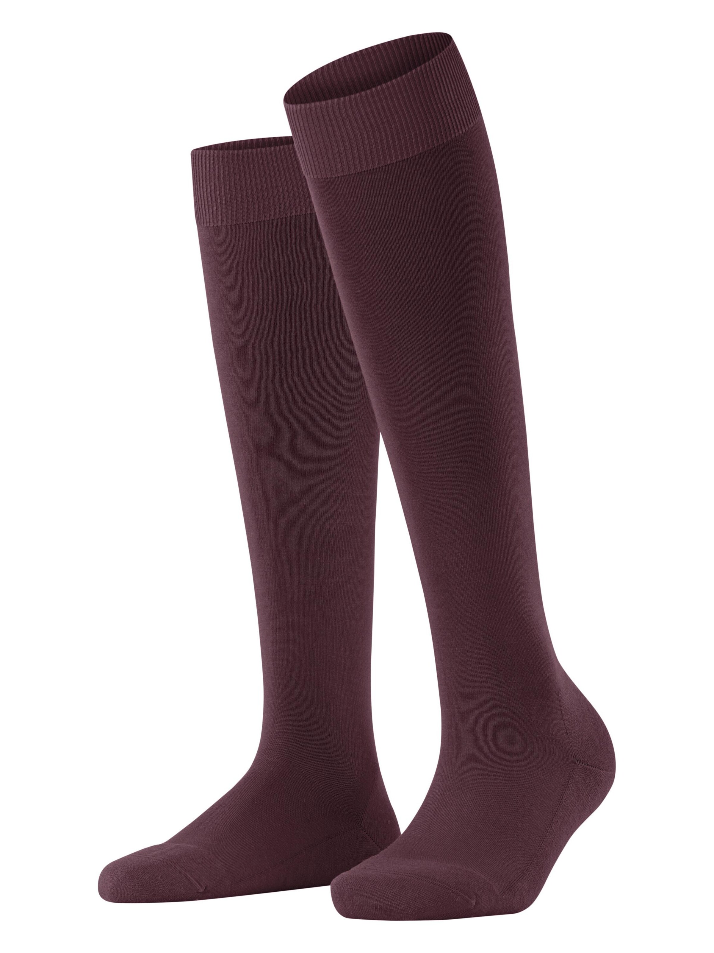 FALKE Knee High Socks 'ClimaWool' in Red: front