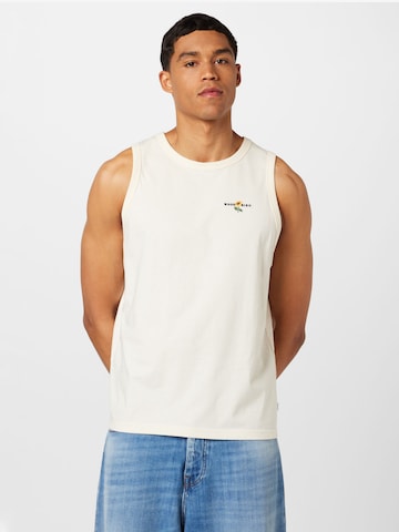 Maglietta 'Ron Sun' di Woodbird in bianco: frontale