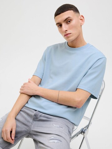 JACK & JONES Shirt 'JCOPACER STRUCTURE TEE' in Blauw