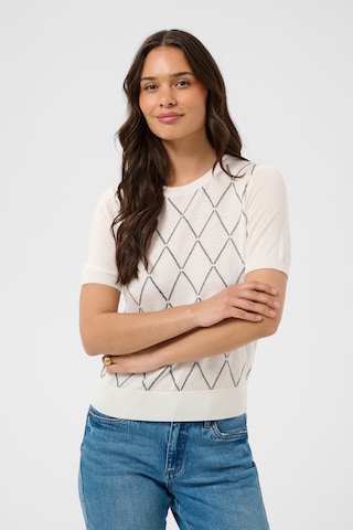 Pull-over 'KAnora Harlequin' Kaffe en blanc : devant