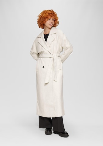 QS Between-seasons coat in Beige: front