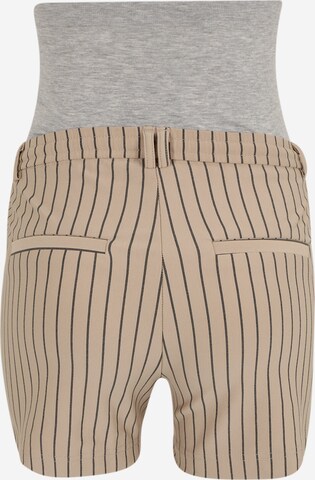 Only Maternity Regular Broek 'POPTRASH RUSH' in Beige