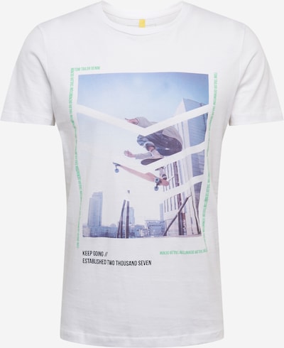 TOM TAILOR DENIM T-Shirt in mischfarben / weiß, Produktansicht