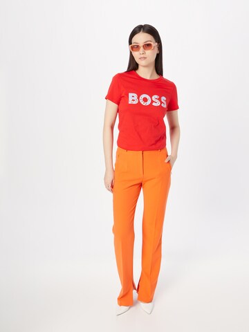 BOSS Orange - Camisa 'Elogo' em vermelho