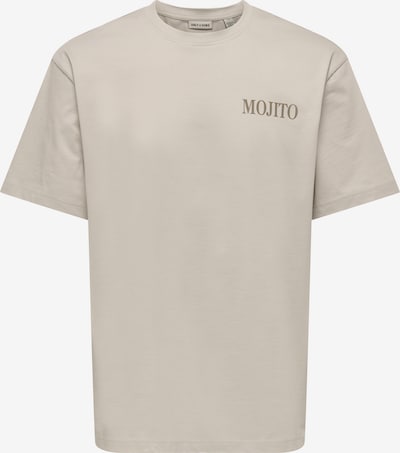 Marškinėliai 'ONSFRED' iš Only & Sons, spalva – pilka / alyvuogių spalva / šviesiai žalia / balta, Prekių apžvalga