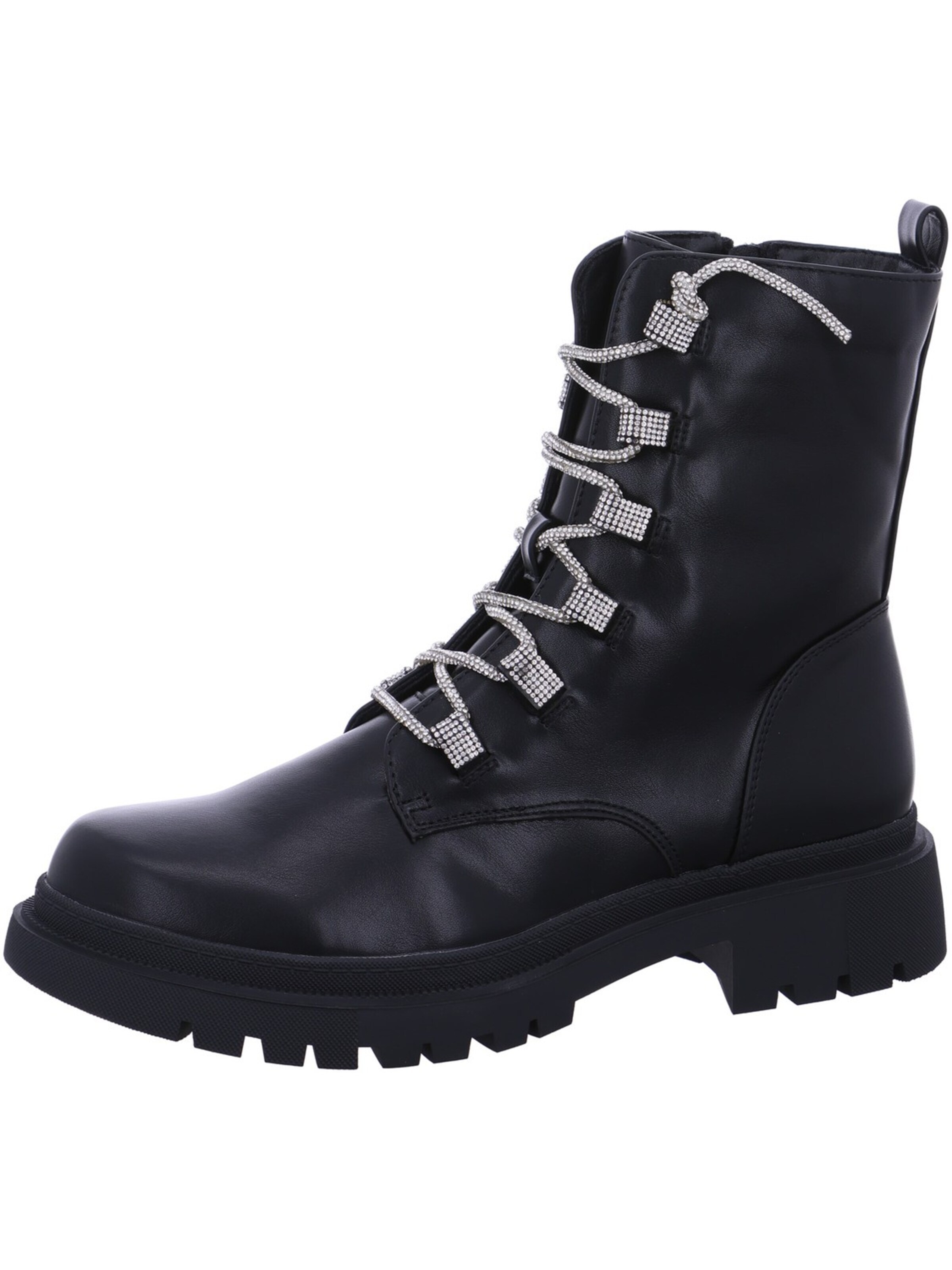 LA STRADA Booties 'La Strada Schnürstiefel Schwarz' in Black: front