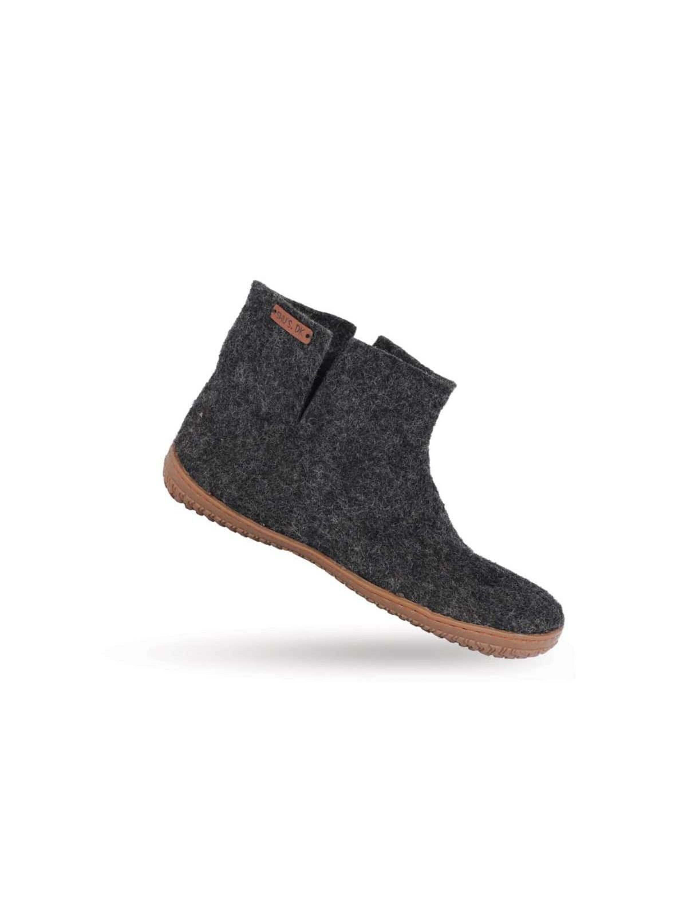 SHUS walk with nature Boot 'Uldstøvle (100% ren uld) - Model koks m/Gummisål - Dansk Design fra SHUS' in Grey