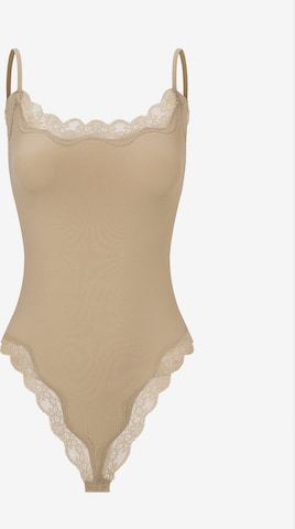 cfab (formerly creamy fabrics) Body 'Bodysuit String mit Lace' i beige: framsida