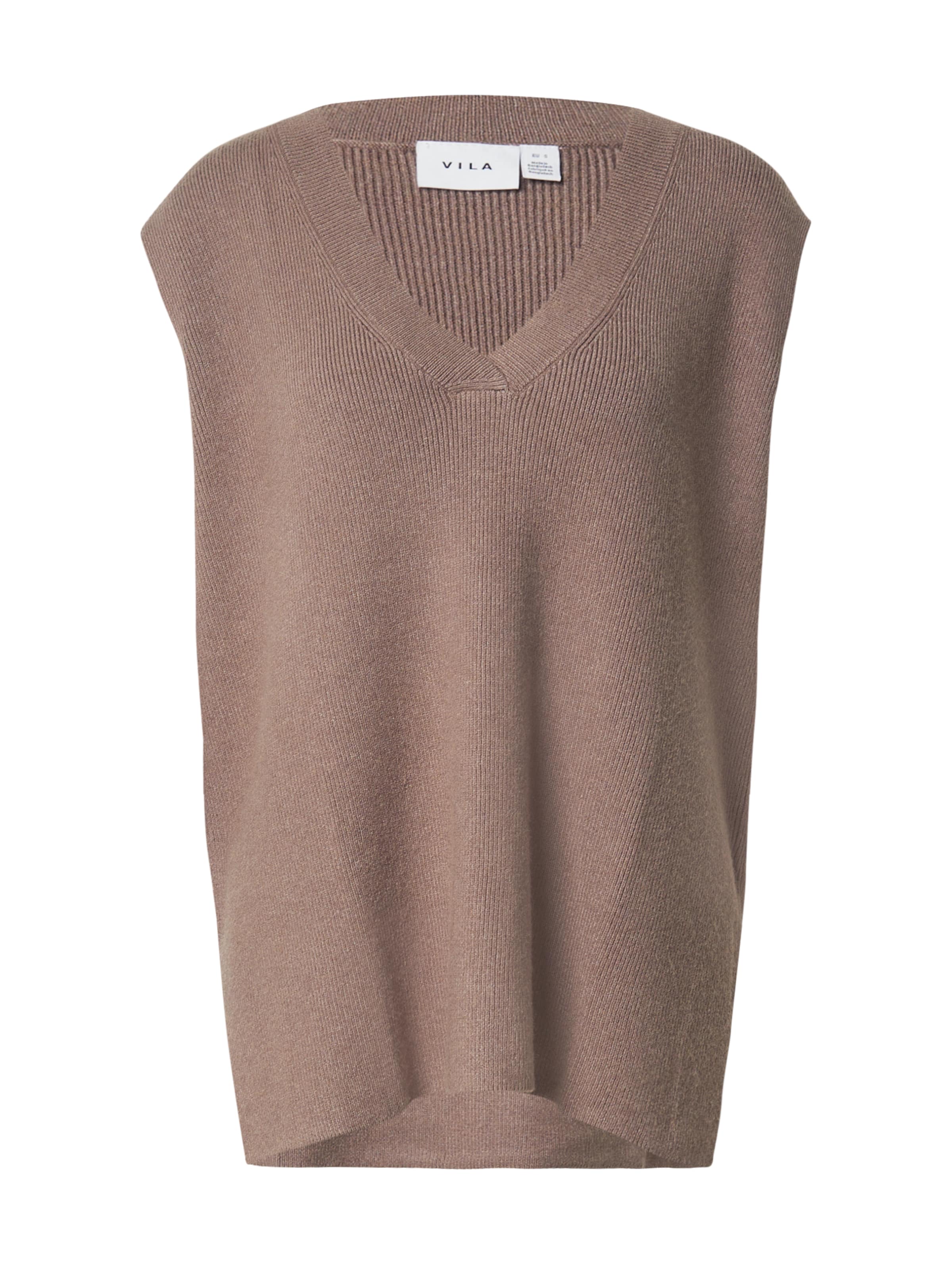 VILA Sweater 'VICHELLE' in Brown: front