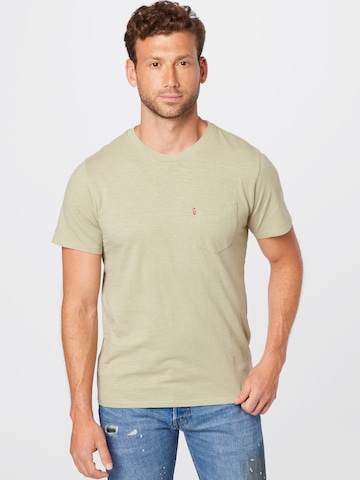 LEVI'S ® Shirt 'SS Classic Pocket Tee' in Groen: voorkant