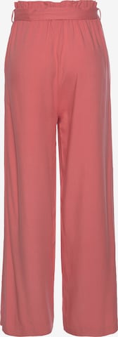LASCANA - Pierna ancha Pantalón en rojo