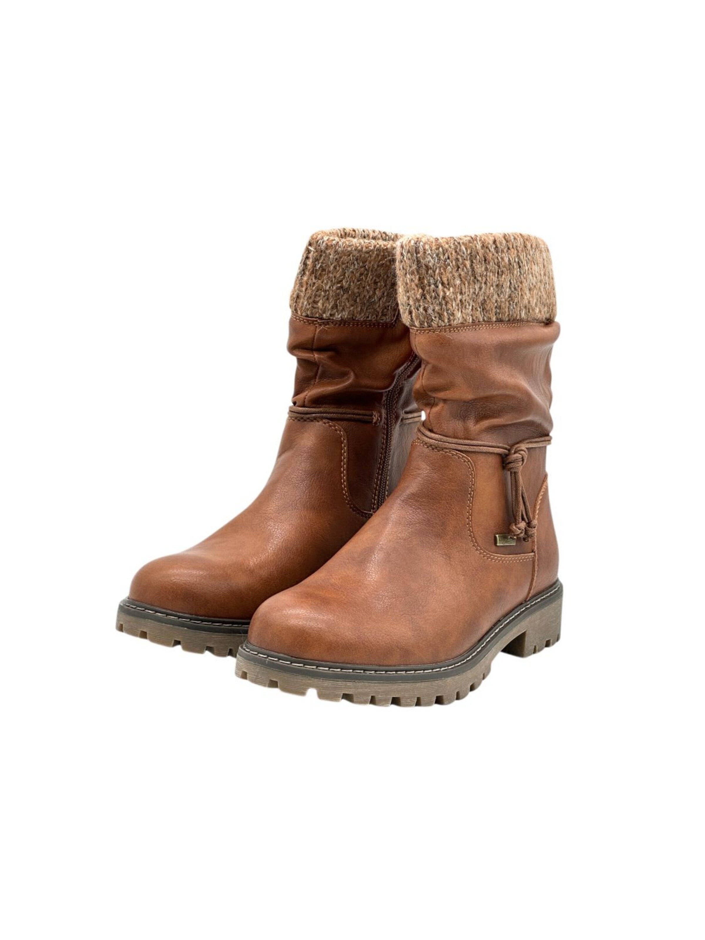 Nowaland Booties 'Damen gefütterte Winterstiefeletten' in Brown