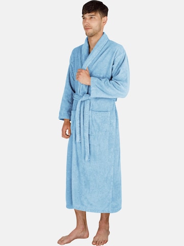 normani Long Bathrobe in Blue