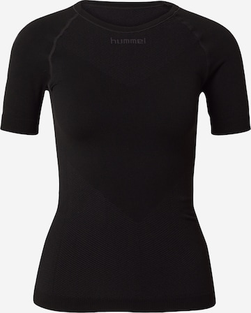 Tricou funcțional 'First Seamless' de la Hummel pe negru: față